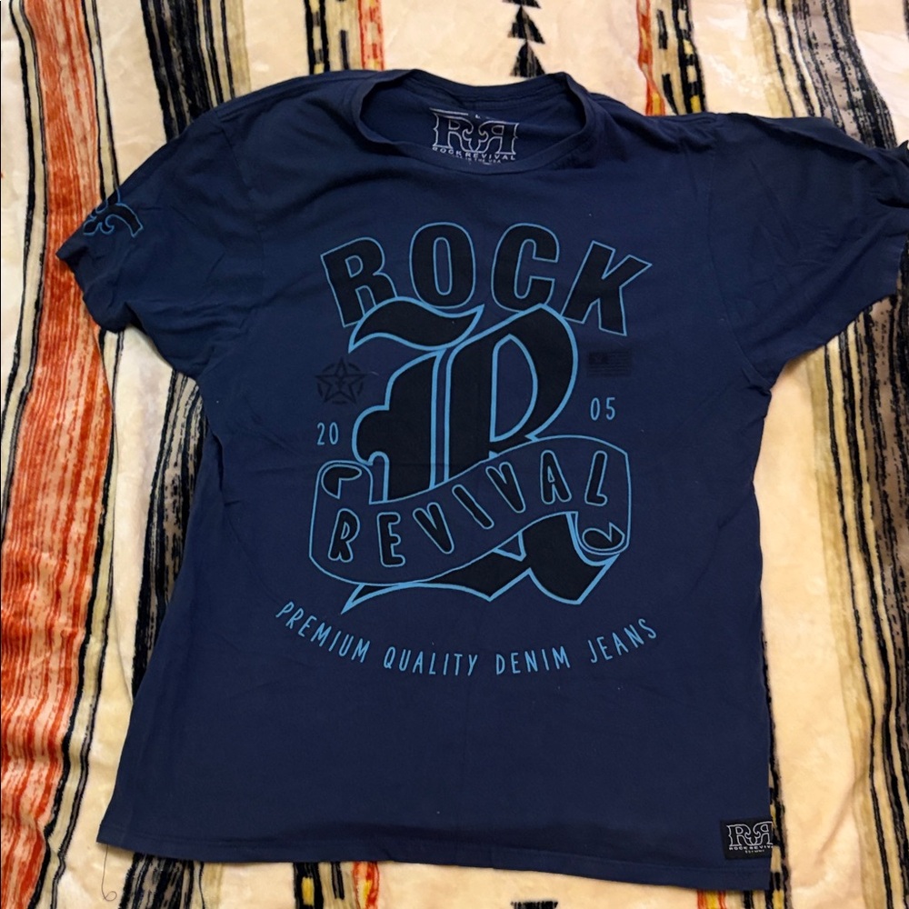 Rock Revival Dark Blue Graphic Tee
